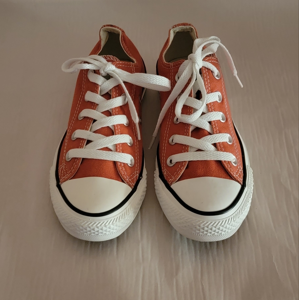 Unisex Orange Converse Low Top Sneakers